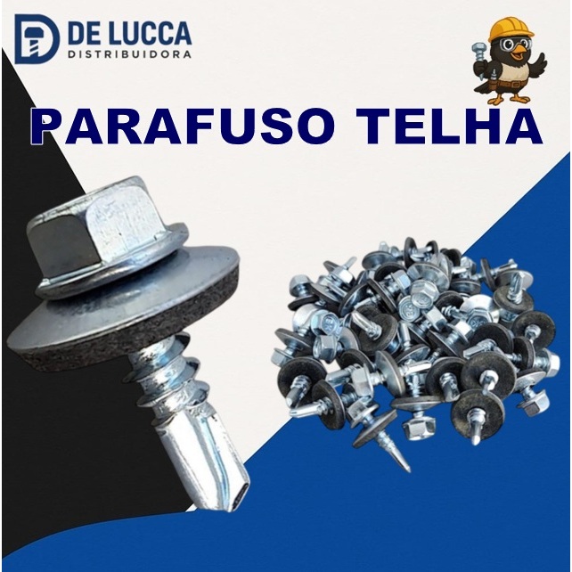 Parafuso Telha AutoBrocante com Vedação 12x3/4 (5,5x19mm) - 100 peças