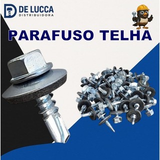 Parafuso Telha AutoBrocante com Vedação 12x3/4 (5,5x19mm) - 100 peças