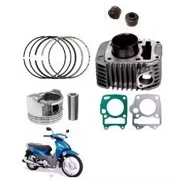 Kit cilindro motor biz 125 2005 2006 2007 2008 cilindro pistao segmento anel juntas retentor valvula