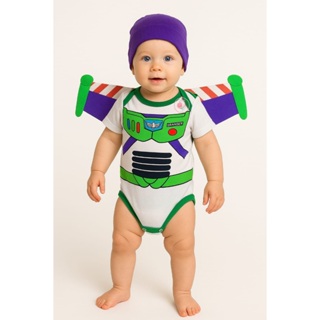 bodie body mesversario menino fantasia buzz Lightyear touca asa toy story em Oferta na Shopee