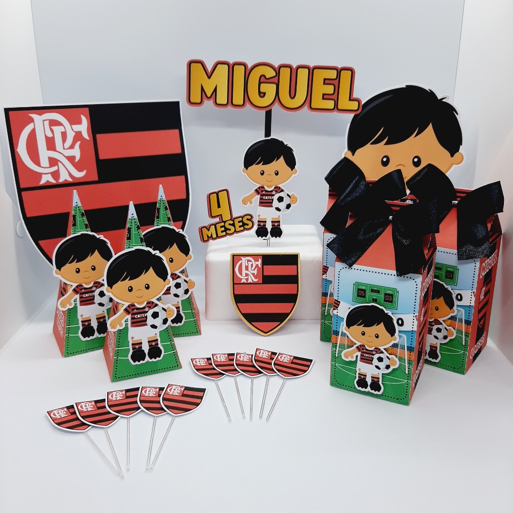 Kit Festa só um bolinho Flamengo Cute Personalizados - decoração - lembrancinhas - papelaria - aniversário - festa