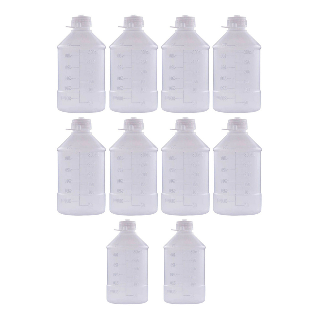 Kit 10 Frasco Alimentação Enteral Dieta Nutrição Alça 300ml em Oferta na Shopee