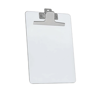 Prancheta Pequena Tamanho A5 Transparente 1/2 Oficio Resistente Com Prendedor Metalico (Cristal) 920 em Oferta na Shopee