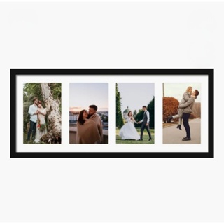 Porta retrato para 4 fotos 10x15cm com paspatur e vidro em Oferta na Shopee