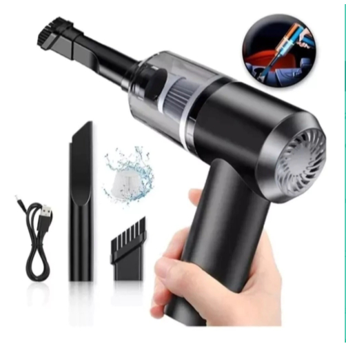 Mini Aspirador Portátil Sem Fio USB Automotivo Potente Recarregável - Cor aleatória branco ou preto