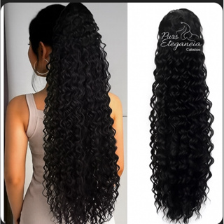 Rabo de Cavalo 200 gramas Ondulado Cacheado Volumoso fibra semelhante ao cabelo humano em Oferta na Shopee