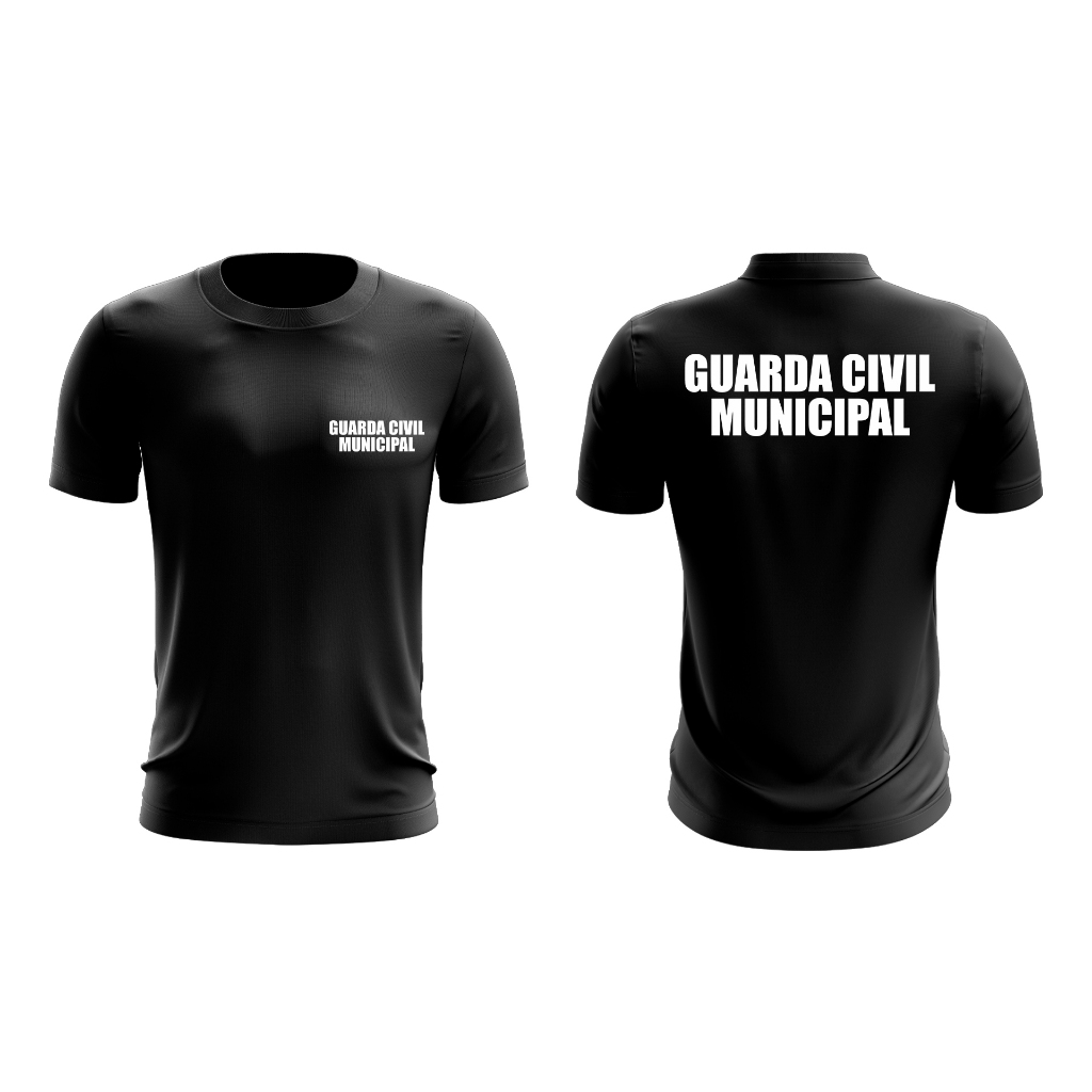 Camiseta  Uniforme Profissional Empresa GCM Guarda Civil Municipal Fardamento Farda Camisa Logo