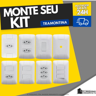 Tomadas e Interruptores 10a 20a Linha Aria Tramontina Apagador Paralelo/Simples 4x2 Monte seu kit em Oferta na Shopee