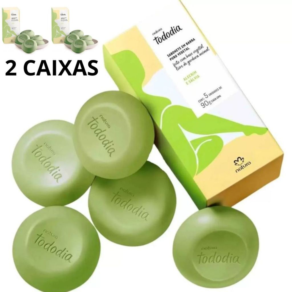 Sabonete Natura Tododia Alecrim Sálvia Cx10 unidades de 90g Natural, BlackFriday, O mais vendido