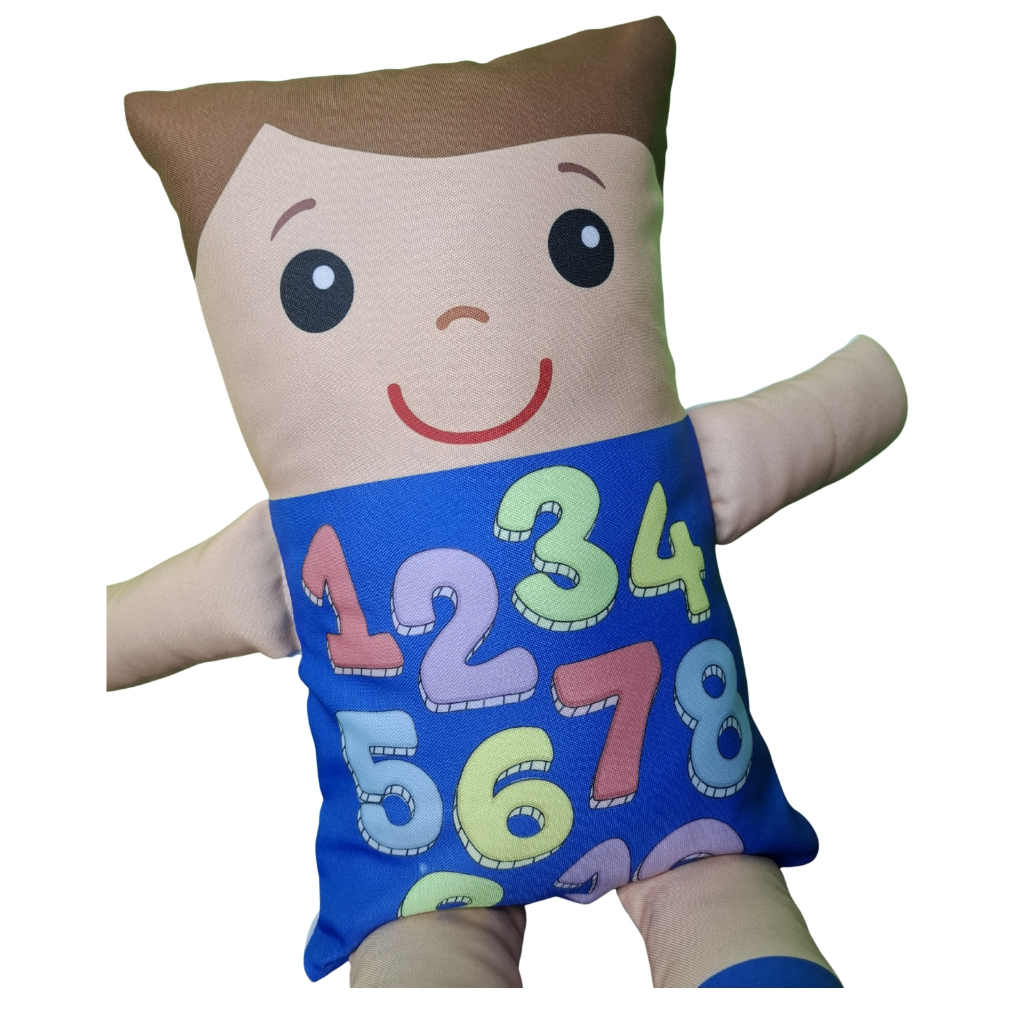 Naninha Travesseirinho Menino Numeros Antialérgico Macio Para Dormir