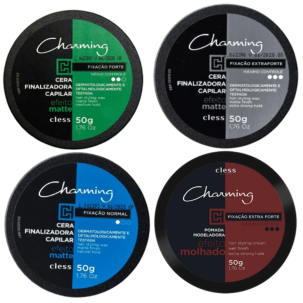 Cless Charming Cera Finalizadora Pomada Modeladora Efeito Molhado 50g
