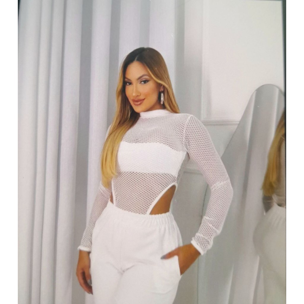 Body Cavado Arrastão com Bojo