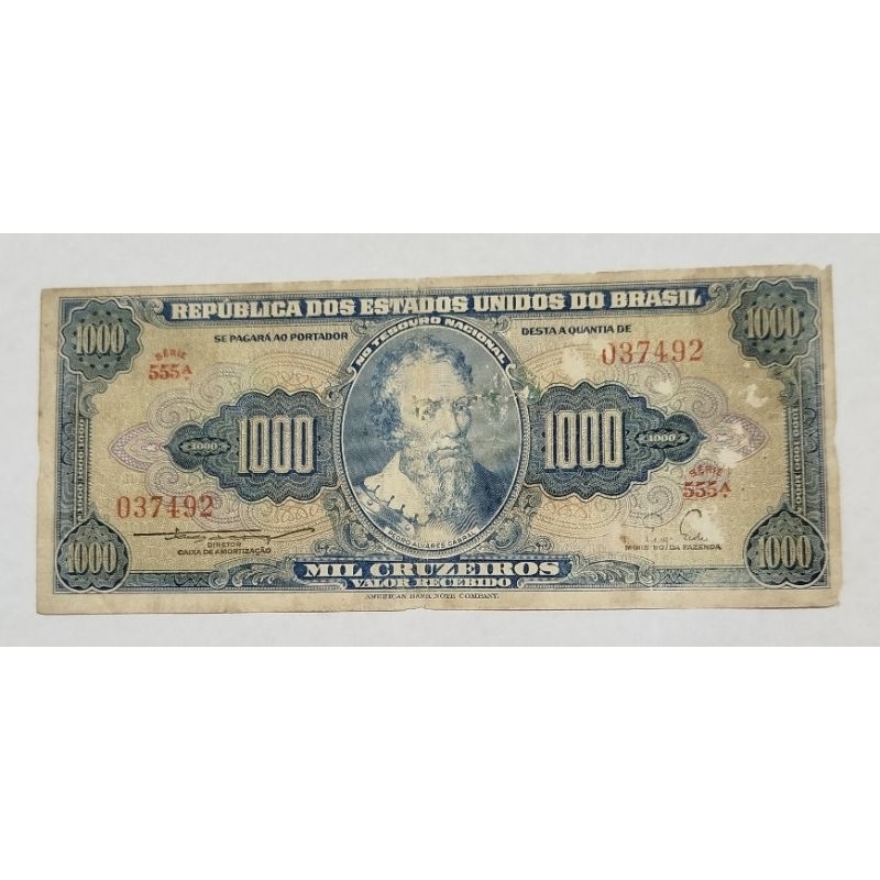 Cédula de 1000 cruzeiros C 050 mbc