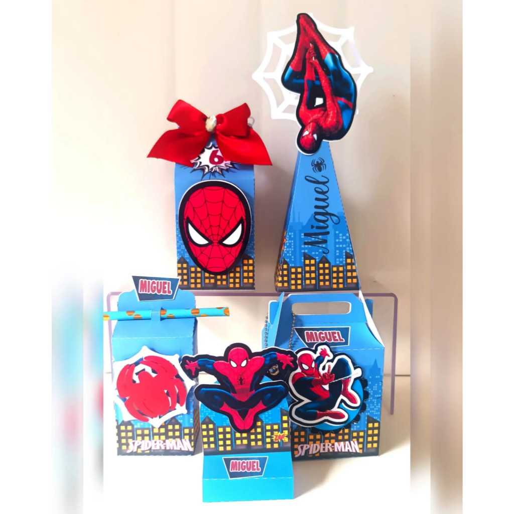 Kit Festa Infantil Homem Aranha 30 Peças - Lembrancinha - Aniversário -  - Papelaria Personalizada
