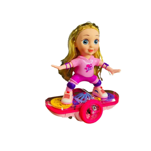 Boneca Infantil Hoverboard Música Dança E Giro 360
