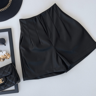 Short Feminino Couro Fake Courino Cintura Alta em Oferta na Shopee