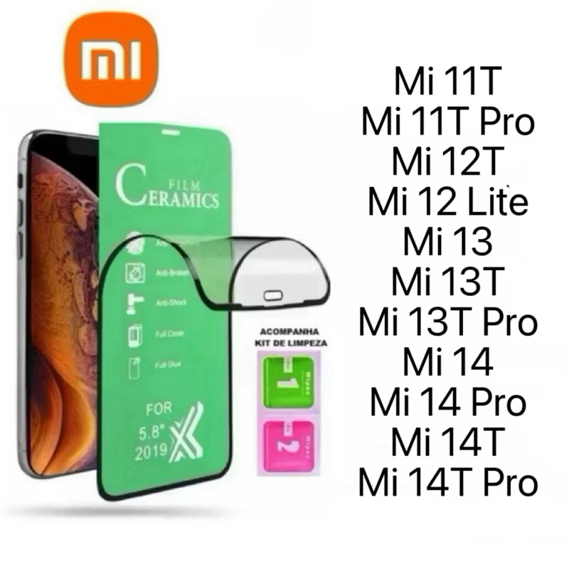 Película Cerâmica 9D 3D Gel Hidrogel Flexíve Para Xiaomi Mi 11T Pro 12T 12 Lite 13   13T Pro 14 Pro 14T Pro em Oferta na Shopee