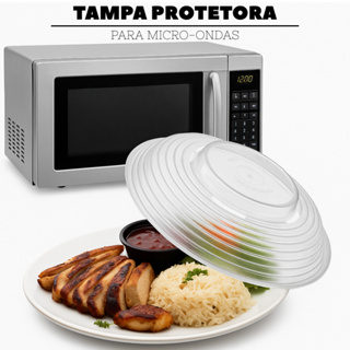 Tampa Protetora Micro-ondas Transparente Anti Respingo 25,5cm Cozinha Limpa em Oferta na Shopee