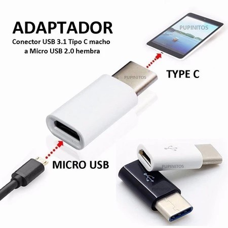 Adaptador cabo tipo C Para V8 Femea conector USB Celular Macbook