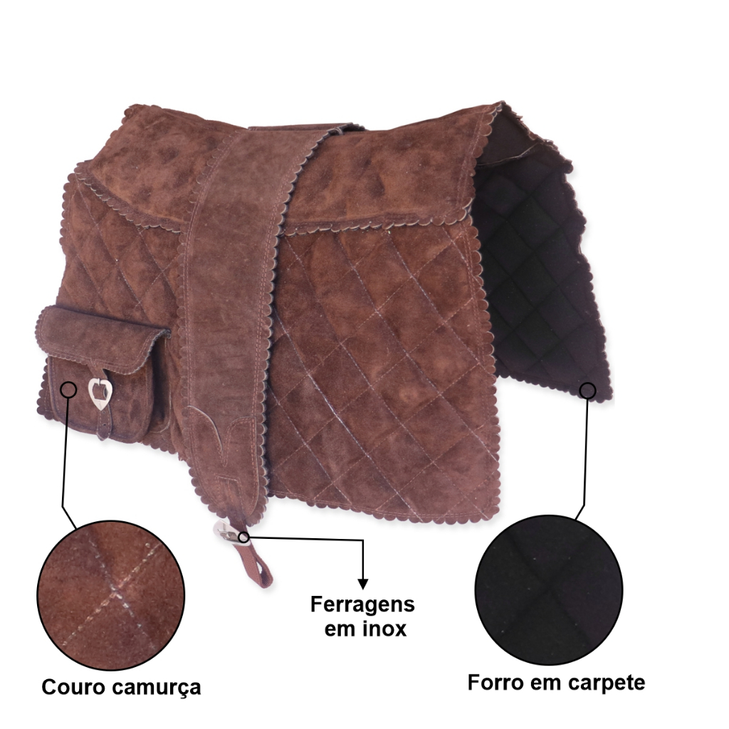 Baldrana Para Montaria Cutiano Almofada Acolchoada Em Couro Menor Preço
