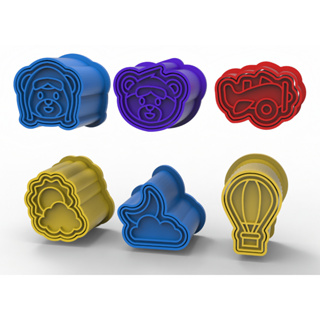 Modelador e Ejetor Para Modelar Doces, Massas e Brigadeiros - Ursinho Aviador Balão em Oferta na Shopee