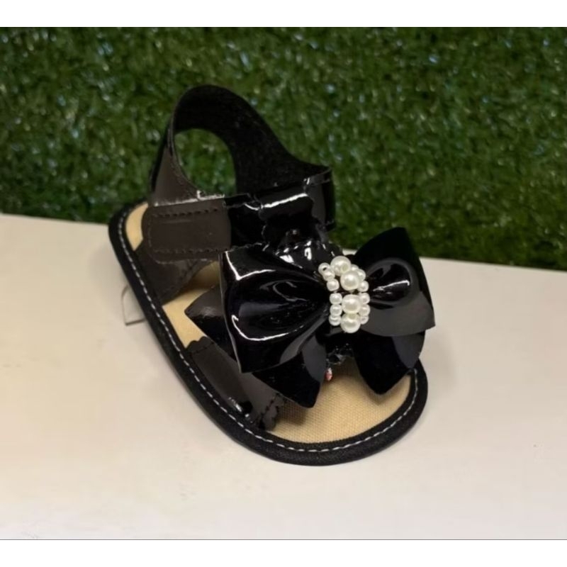 SANDÁLIA DE BEBÊ LAÇO PÉROLA BATIZADOS em Oferta na Shopee