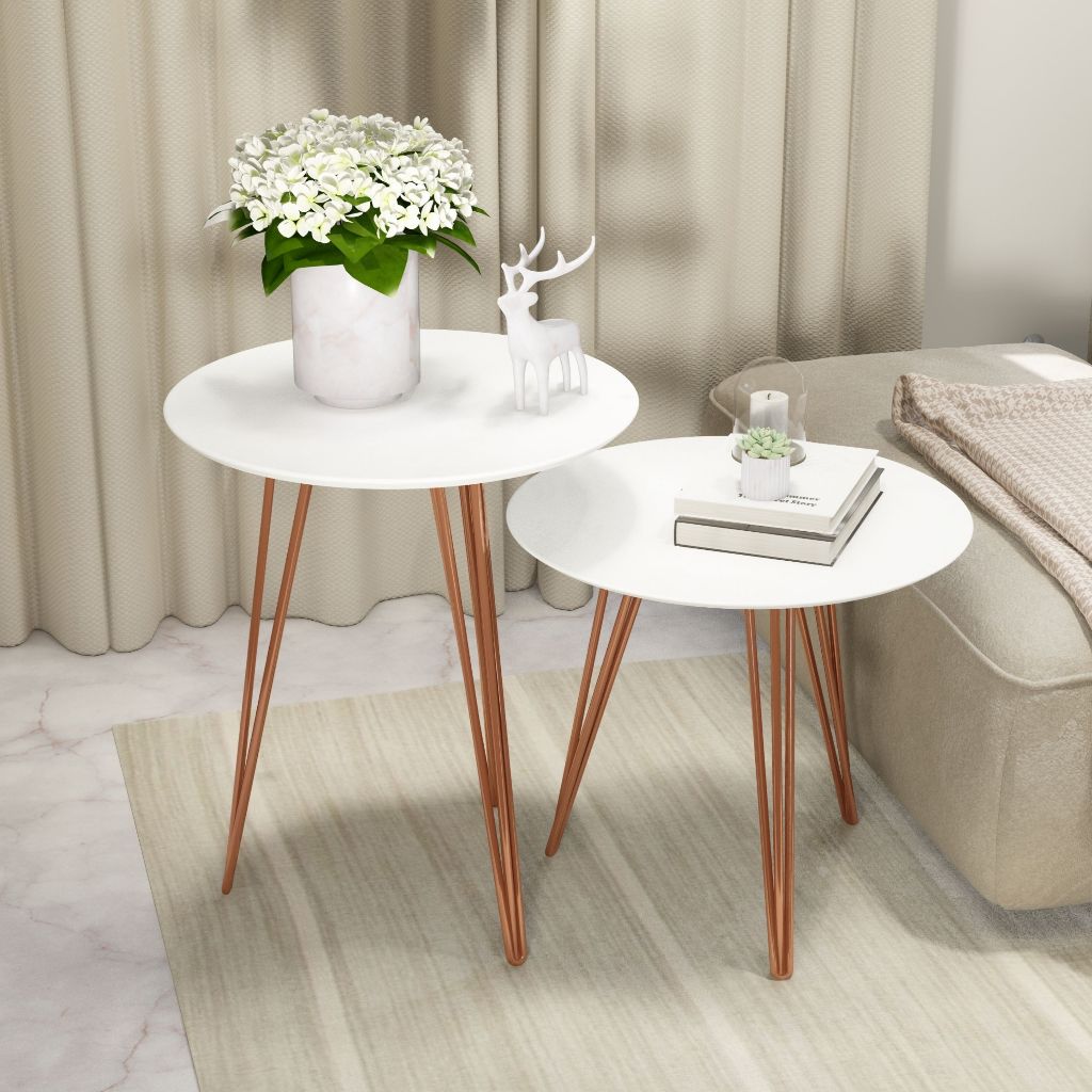 Conjunto Jogo de Mesas de Centro Estilo Industrial Para Sala Pés de Ferro em Oferta na Shopee