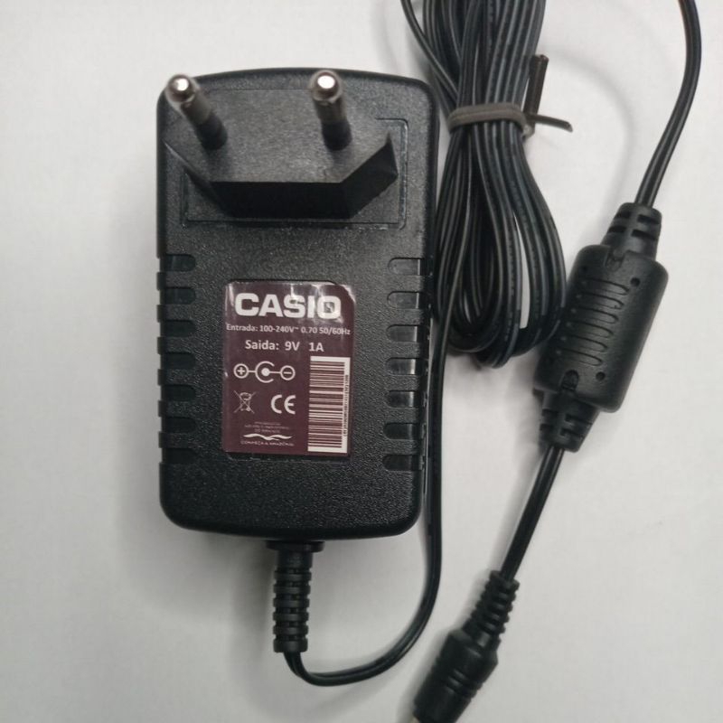 fonte teclado Cássio 9v 1a atende os modelos Ca-100, Cássio 110