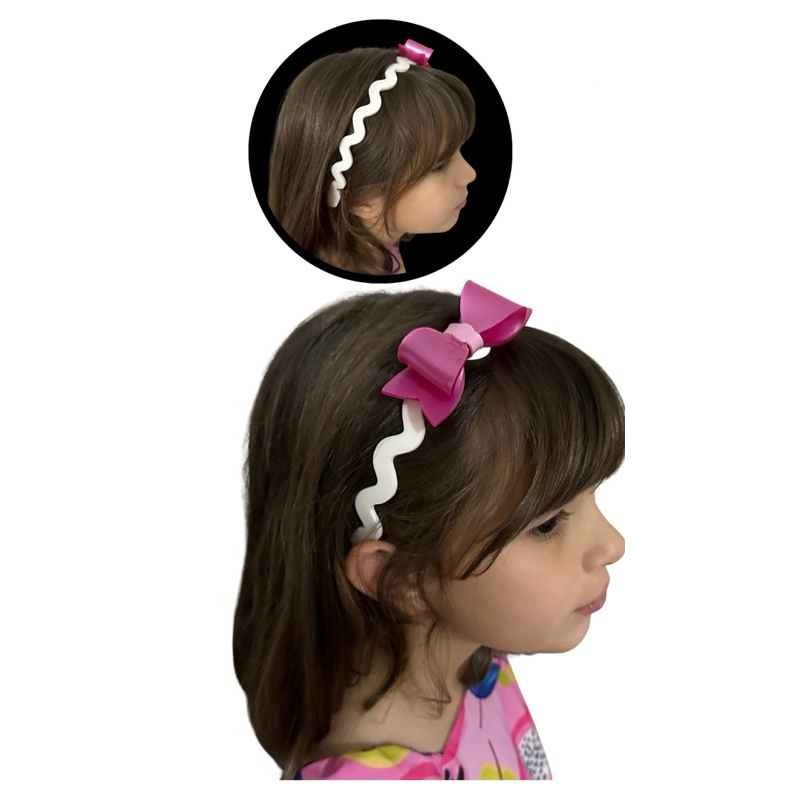 Tiara Infantil de Acrílico com Laço – Vários Modelos e Cores