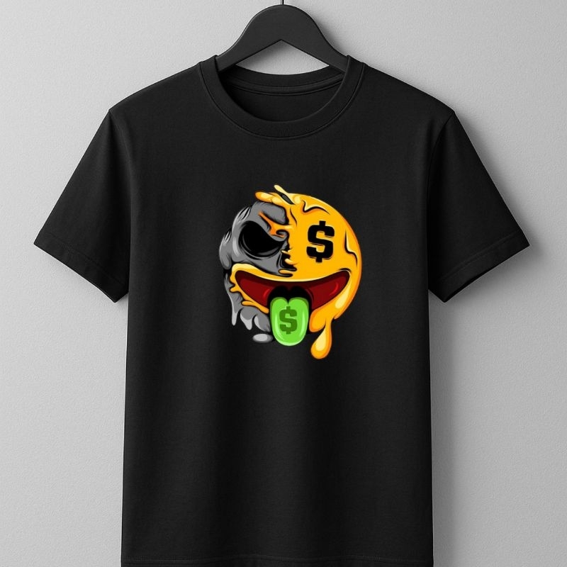 CAMISETA T-SHIRT CAMISA MEME EMOJI BLUSA ALGODÃO FIO-30.1