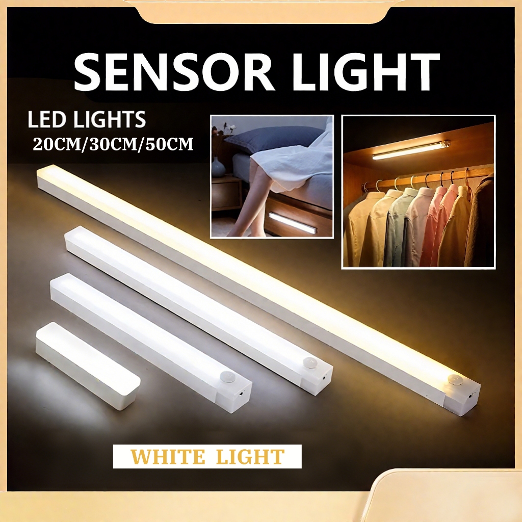Led Para Armário De Cozinha Lâmpada Noturnas Sensor De Movimento Magnético Recarregável| Guarda Roupa, Escada