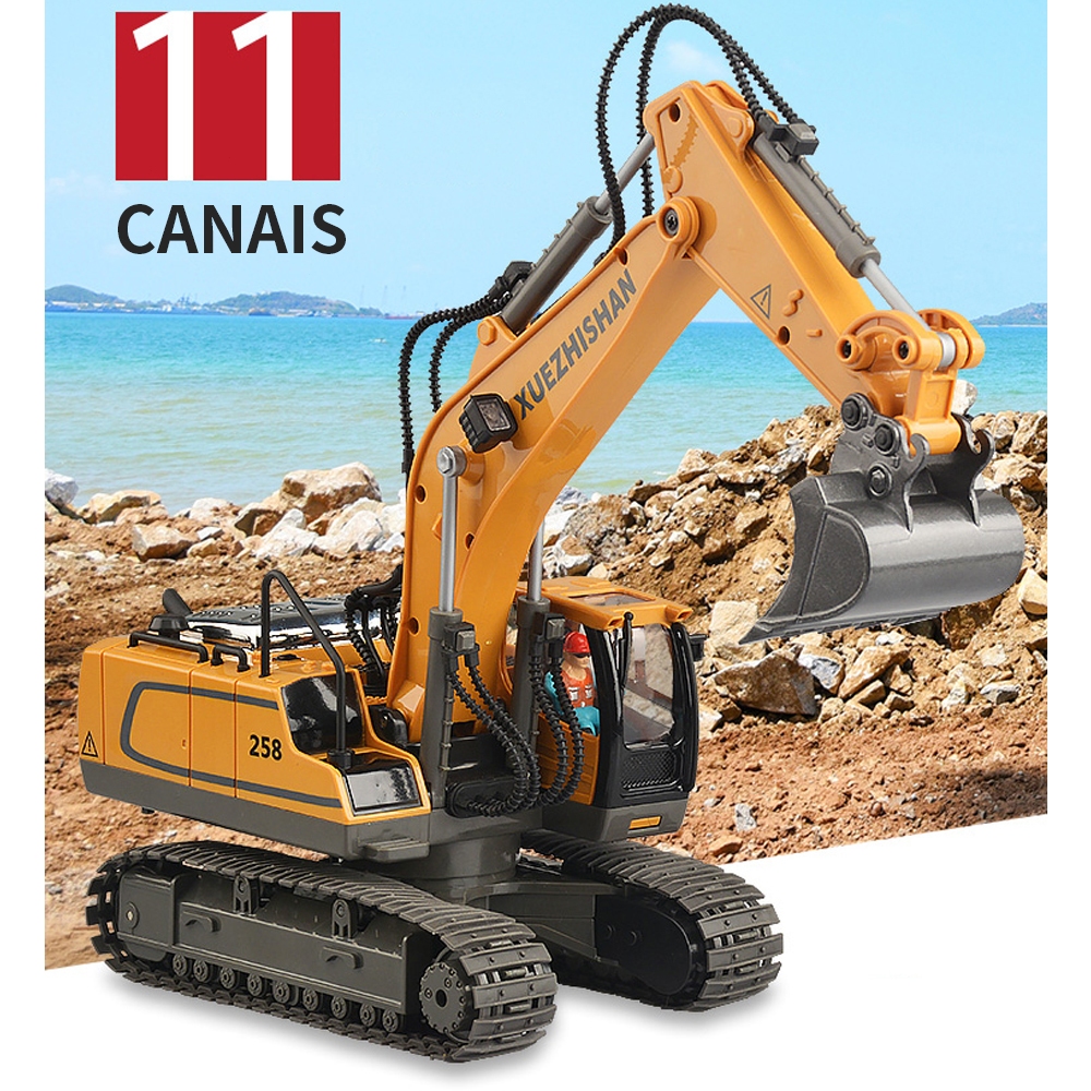 Escavadeiras Elétrica 11 canais Controle Remoto Luz e som