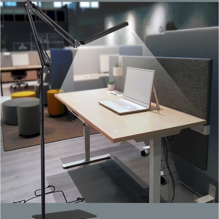 luminária de piso 190cm bivolt articulada chão pedestal coluna lustre metal Luz LED