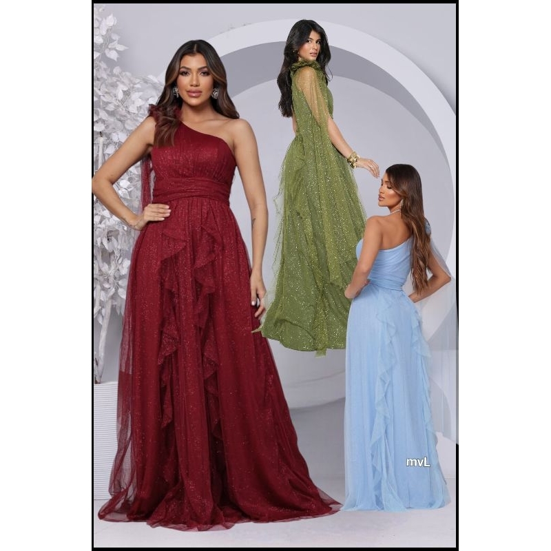 vestido de festas brilhoso esmeralda elegante un hombro luxouso ideal para festas  madrinhas convidadas formandas noivas