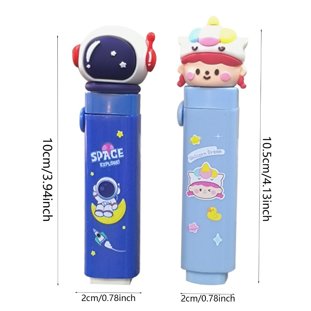 Borracha de lápis sem lascas com formato fofo de astronauta/4 Kit 2025 novo em Oferta na Shopee