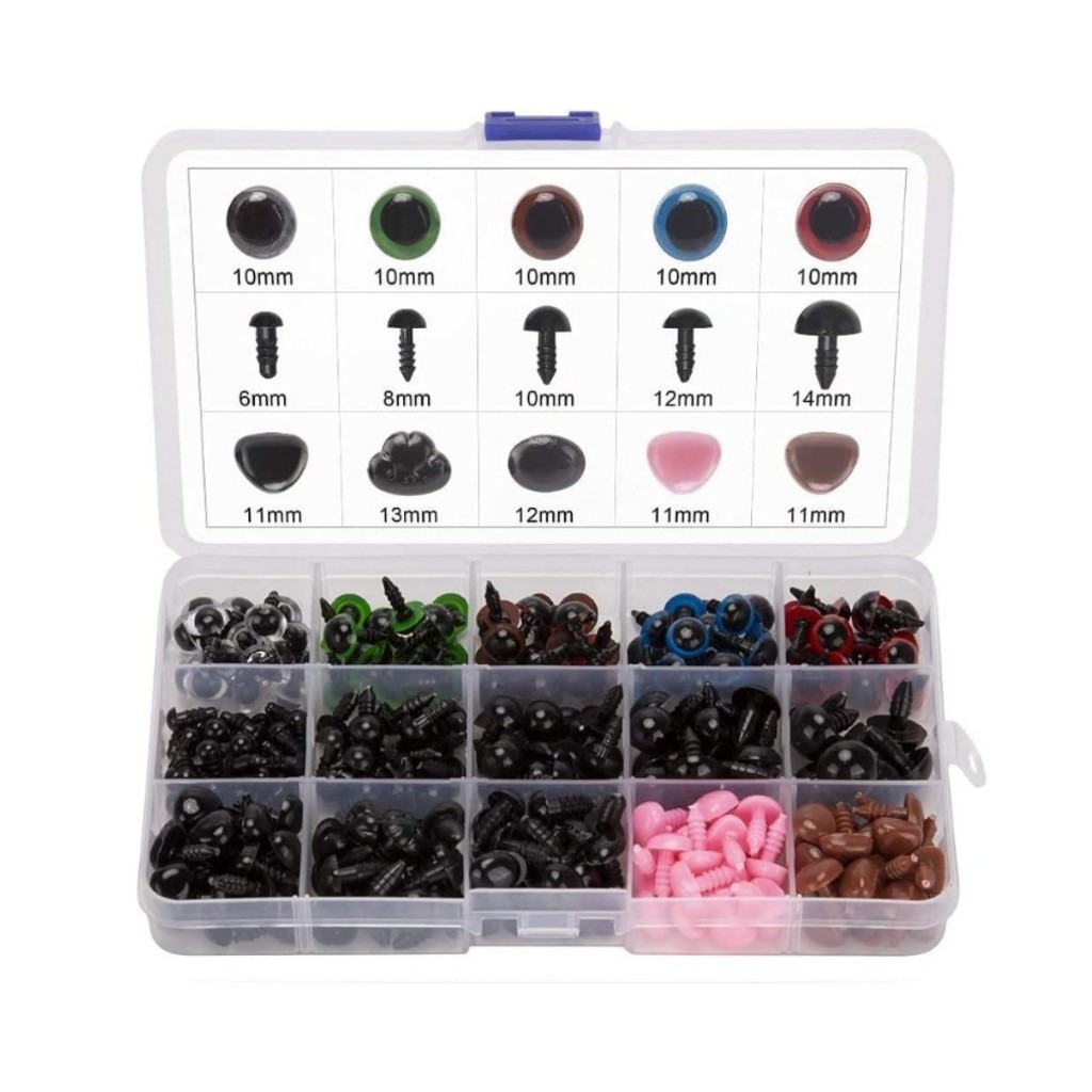 Kit 560 Peças Olhos E Focinhos P/ Amigurumi C/ Travas + Case em Oferta na Shopee
