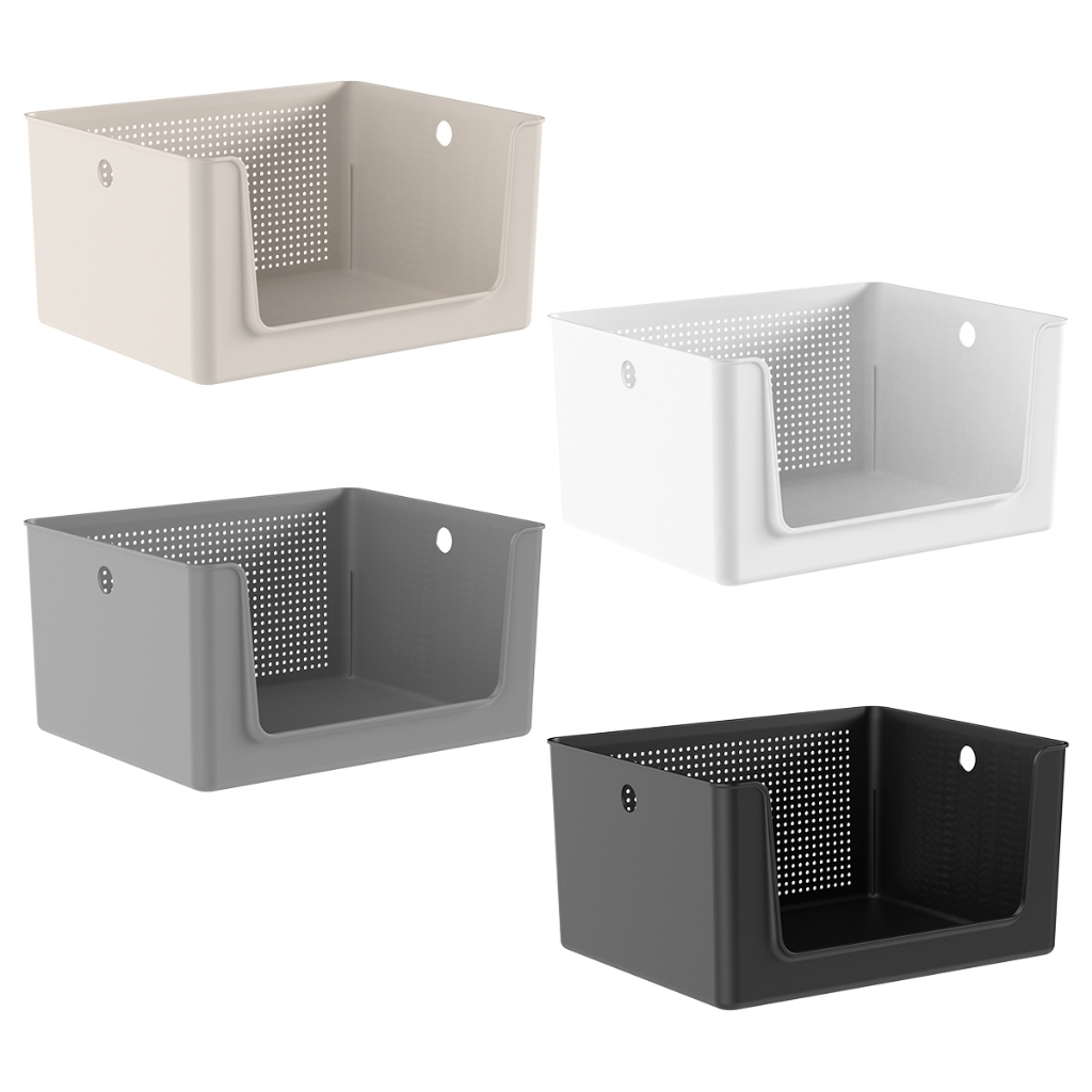 Cesto Caixa Multiuso com Abertura Frontal Ou 16L Linha Flow em Oferta na Shopee