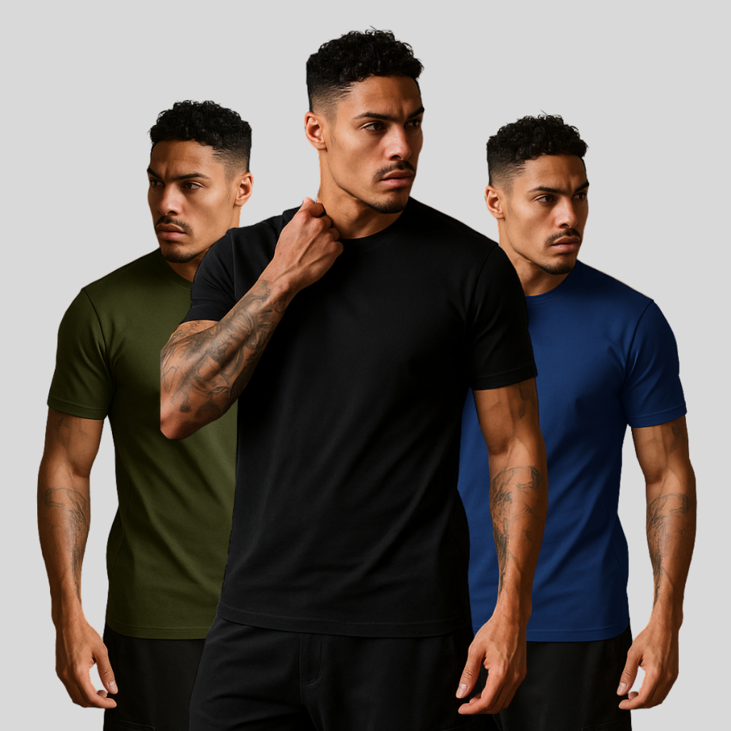 KIT 3 Camisetas Masculina Tencel Modal Alta Performance em Oferta na Shopee