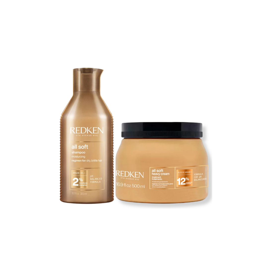 Kit Redken All Soft - Shampoo 300ml e Máscara 500g em Oferta na Shopee