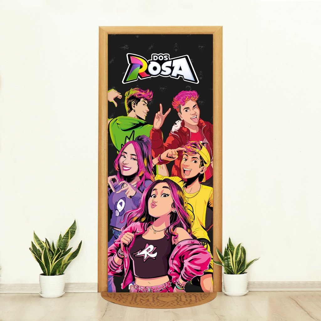 Capa de Porta Dos Rosa Sublimada Licenciada em Oferta na Shopee