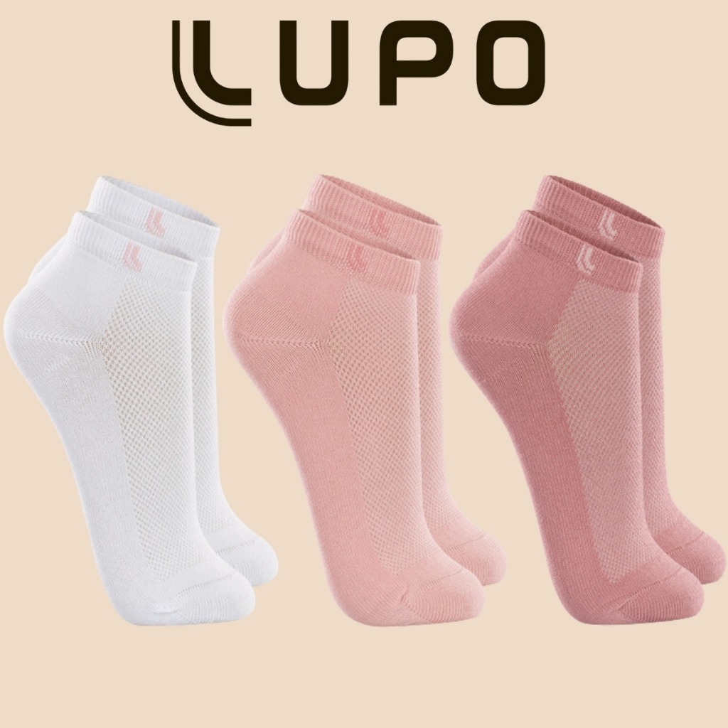 Kit De 3 Pares De Meias Originais Lupo Sport Feminino Cano Curto Em Algodão em Oferta na Shopee
