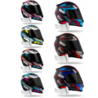 Capacete Masculino E Feminino Ebf Spark Spider Dragon Mais Viseira Fumê 2.2mm em Oferta na Shopee