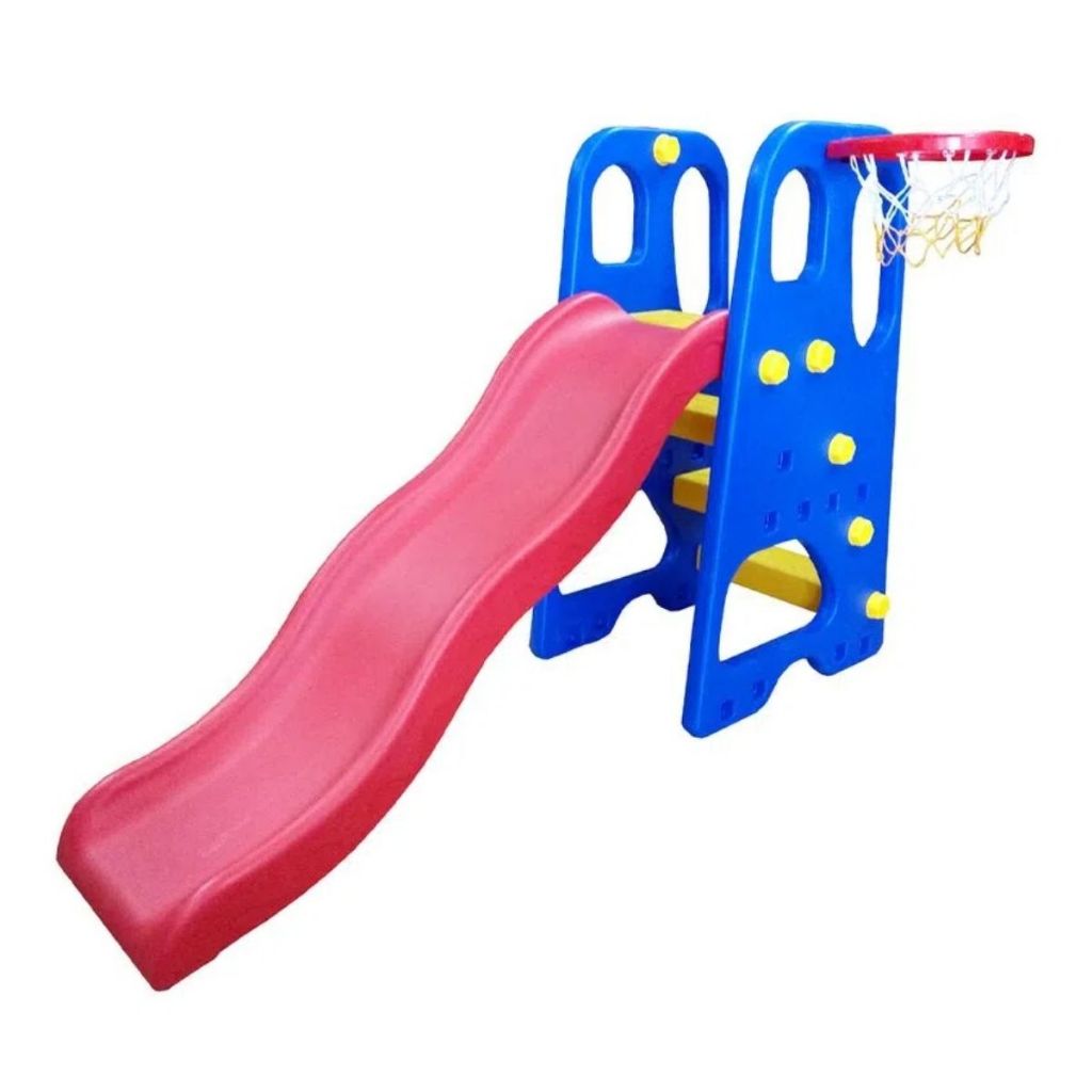 Playground Escorregador E Cesta De Basquete Parque Restaurantes Buffet Infantil Brinquedo Criança Reforçado