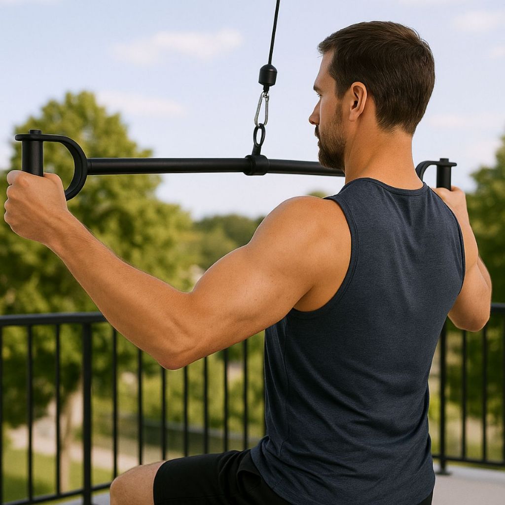 Puxador Barra Pulley Pegada Neutro Reto 92 Cm Com Giro Academia Musculação Treino Fitness Profissional Cross over Costa