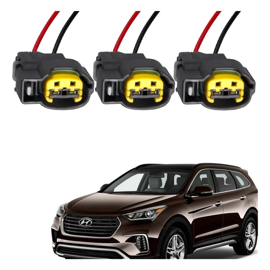 03 Conector Plug Chicote Bobina Ignição Hyundai Santa Fé