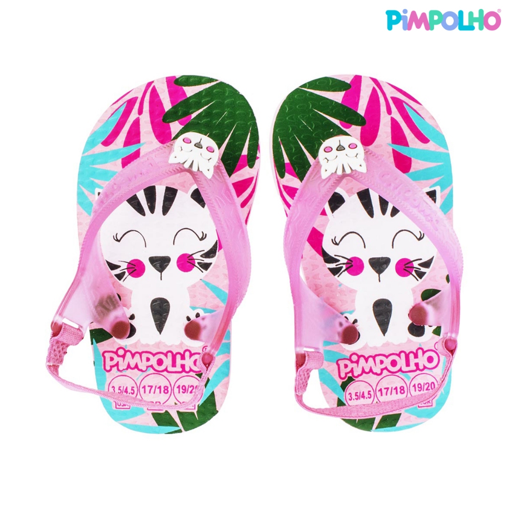 Sandália Praiana Baby Rosa Tigresa Feminino Pimpolho em Oferta na Shopee