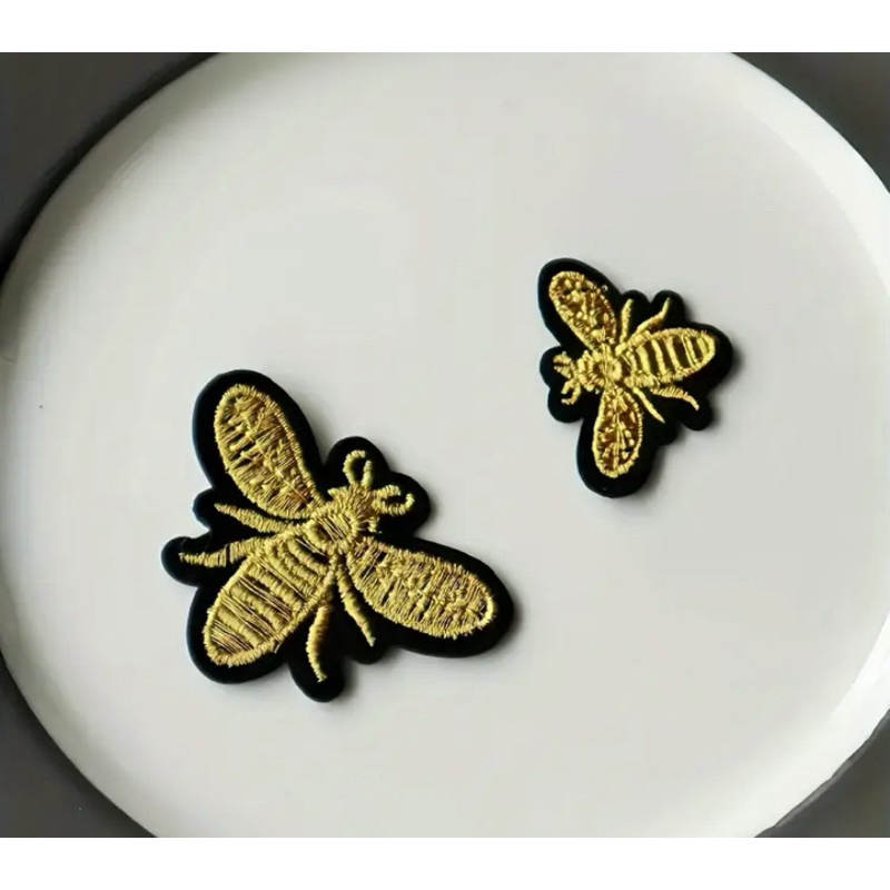 Kit C/2 Abelhas Bordado Termocolante em Oferta na Shopee