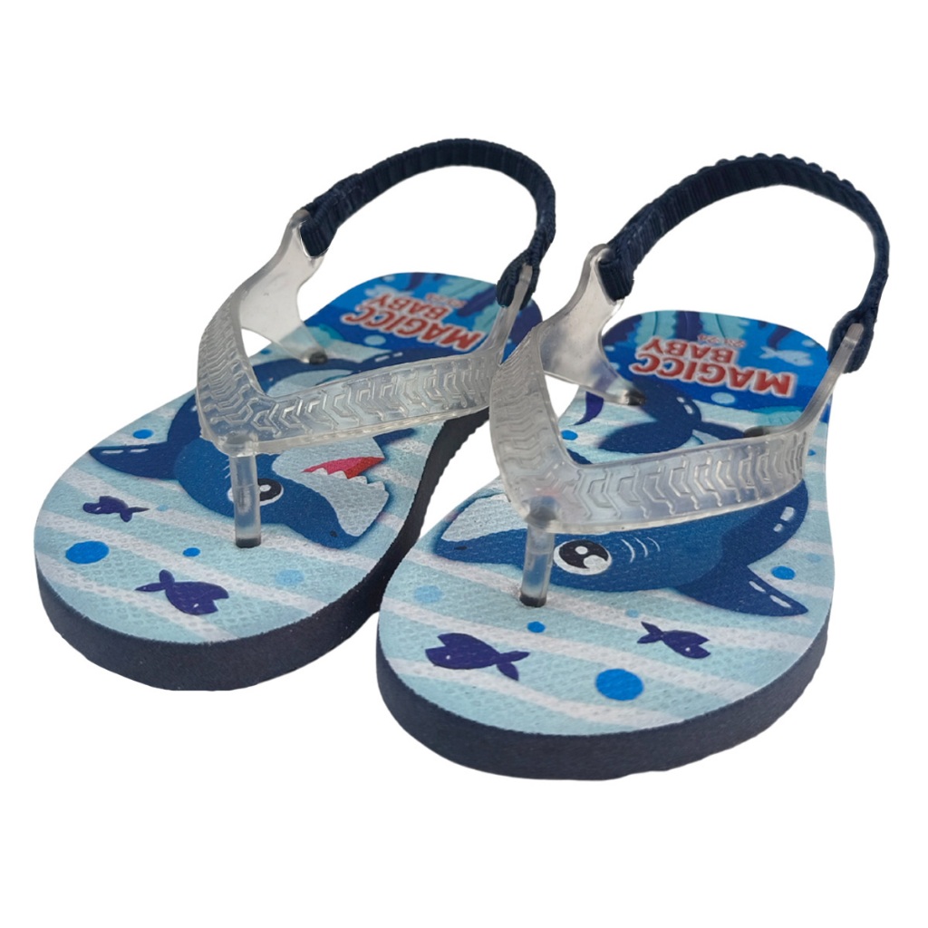 Sandália Infantil Tubarão Baby Mar com Elástico Confortável Antiderrapante Resistente Magicc MB-059