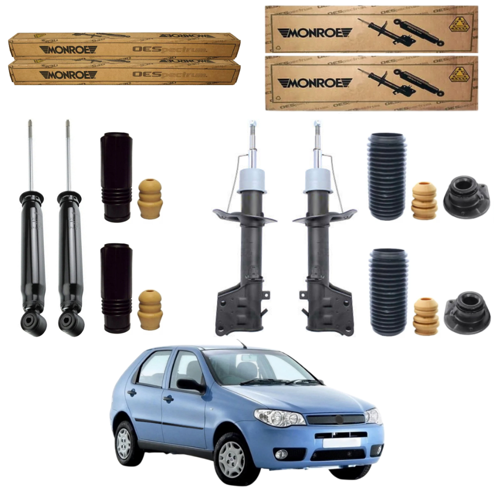 KIT 4 AMORTECEDOR PALIO 2001 A 2009 MONROE + KIT