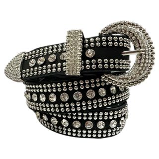 Cinto PLUS SIZE Feminino Country em Strass Brilhos Ocidental Cowboy Tachas Blogueira Moda Balada Festival